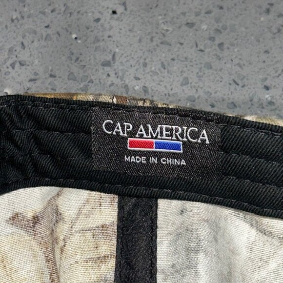 Cap America Mossy Oak Applied Adhesives Strapback Camo Hunter Cap Hat NWOT - Picture 6 of 6